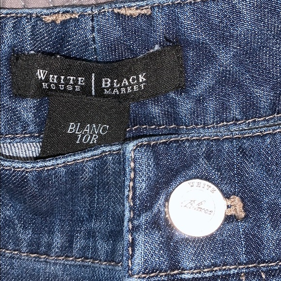 White House Black Market Boot Cut Jeans w/ gems - Picture 7 of 8